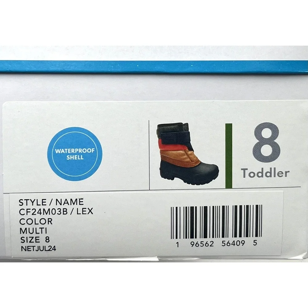 Carters Toddler Boys Girls Snow-Cold Weather Boots Size 8 Colorblock Mid Top‎
